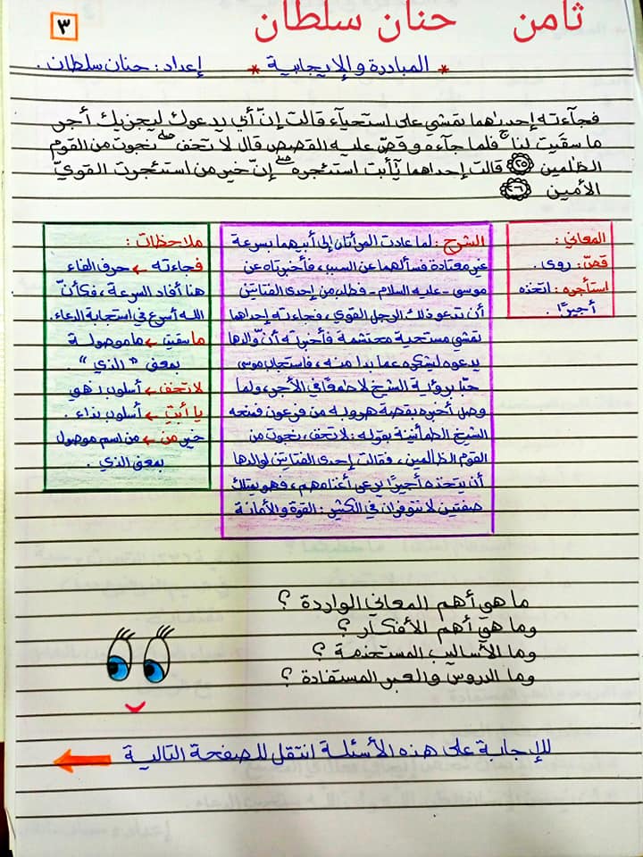 بالصور شرح درس المبادرة و الايجابية مادة اللغة العربية للصف الثامن الفصل الاول 2021